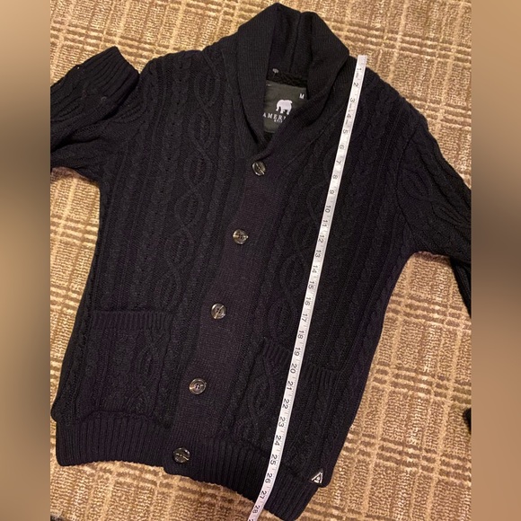 NWOT American Stitch Shawl Collar Button Front Cable Knit Cardigan M - Picture 8 of 12